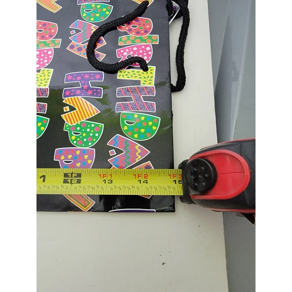 Gift Bag Happy Birthday Spellout Viola Vintage 2000s 15